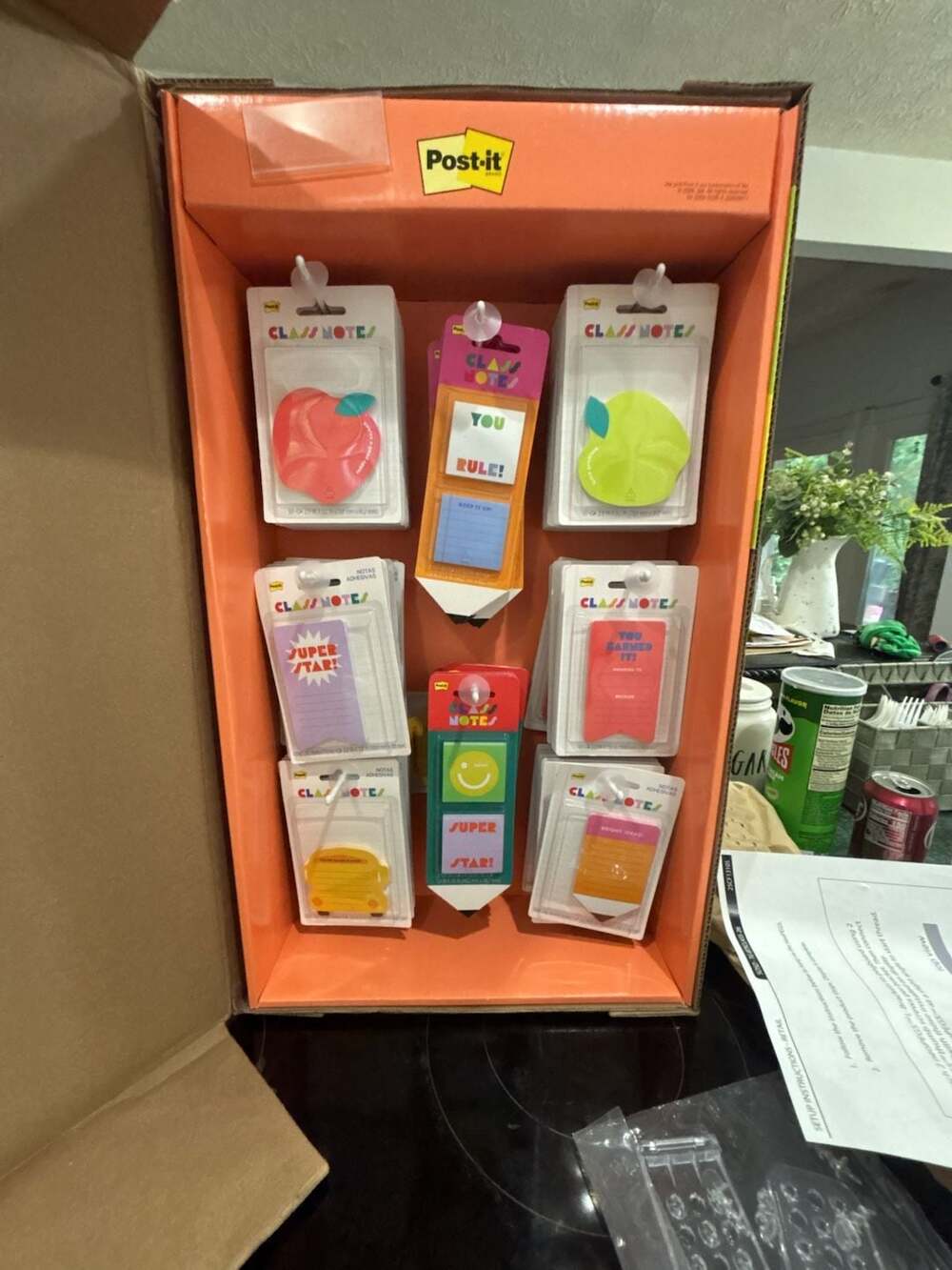Post-it Class Notes Back-to-School Sticky Note Retail Display Set 72 total packs
